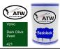 Preview: Volvo, Dark Olive Pearl, 421: 500ml Lackdose, von ATW Autoteile West.